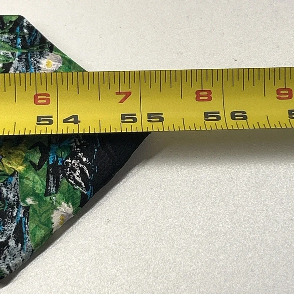 Art Impressions Gallery Tiger & Cub 100% Silk Necktie‎ Green Men's Tie